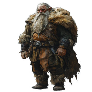 Dwarven Druid Vinyl Car Decal Sticker – Waterproof & UV-Resistant 8"