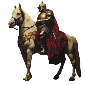 Armored Catholic Soldier Vinyl Car Decal Sticker – Waterproof & UV-Resistant 8"