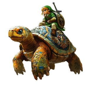 Zelda Turtle Vinyl Car Decal Sticker – Waterproof & UV-Resistant 8"