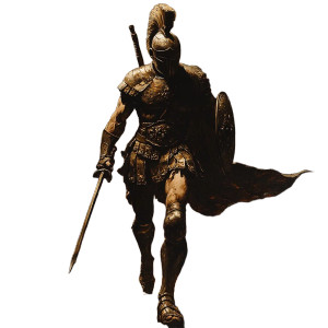 Roman Warrior Marching Vinyl Car Decal Sticker – Waterproof & UV-Resistant 8"