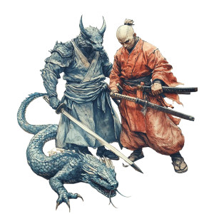 Samurai Demon Snake Vinyl Car Decal Sticker – Waterproof & UV-Resistant 8" Samurai Demon Snake Vinyl Car Decal Sticker – Waterproof & UV-Resistant 8"