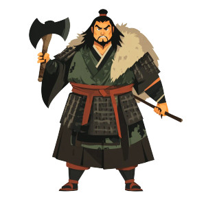 Joseon Executioner Illustration Vinyl Car Decal Sticker – Waterproof & UV-Resistant 8"