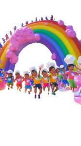 Tiny Chefs Running Vinyl Car Decal Sticker – Waterproof & UV-Resistant 8"