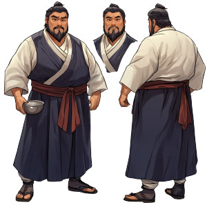 Korean Merchant Poses Vinyl Car Decal Sticker – Waterproof & UV-Resistant 8"