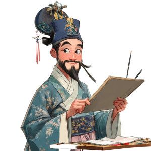 Korean Painter Caricature Vinyl Car Decal Sticker – Waterproof & UV-Resistant 8"