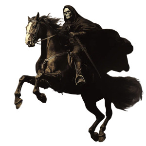 Grim Reaper Riding V5 Vinyl Car Decal Sticker – Waterproof & UV-Resistant 8"