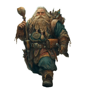 Dwarven Explorer Vinyl Car Decal Sticker – Waterproof & UV-Resistant 8"