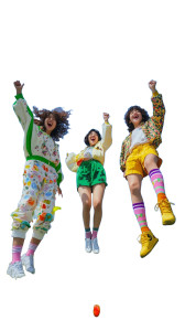 Joyful Jumping Trio V2 Vinyl Car Decal Sticker – Waterproof & UV-Resistant 8" Joyful Jumping Trio V2 Vinyl Car Decal Sticker – Waterproof & UV-Resistant 8"