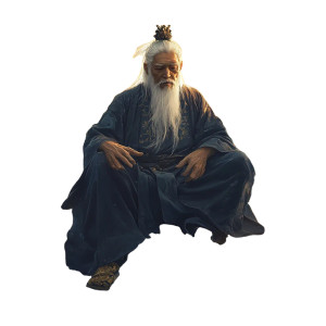 Enlightened Taoist Sage Vinyl Car Decal Sticker – Waterproof & UV-Resistant 8"