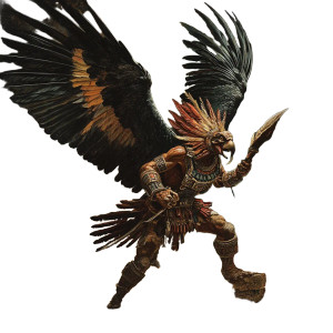 Mayan Vulture Demon Vinyl Car Decal Sticker – Waterproof & UV-Resistant 8"