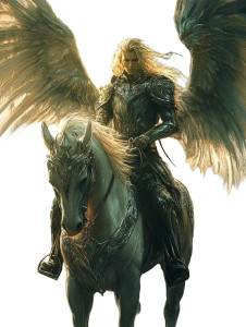 Celestial Golden Rider Vinyl Car Decal Sticker – Waterproof & UV-Resistant 8"