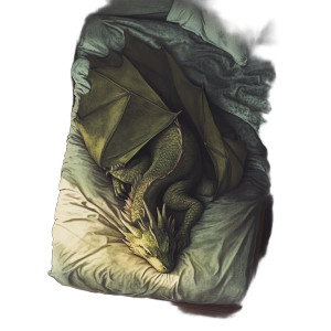 Sleeping Dragon View Vinyl Car Decal Sticker – Waterproof & UV-Resistant 8"