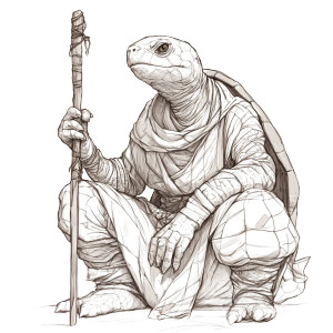 Nomadic Turtle Monk Vinyl Car Decal Sticker – Waterproof & UV-Resistant 8"