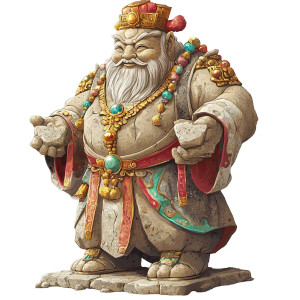 Ancient Wealth God Vinyl Car Decal Sticker – Waterproof & UV-Resistant 8"