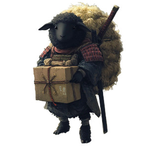 Samurai Black Sheep Vinyl Car Decal Sticker – Waterproof & UV-Resistant 8"