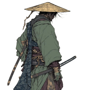 Samurai Digital Art V2 Vinyl Car Decal Sticker – Waterproof & UV-Resistant 8"