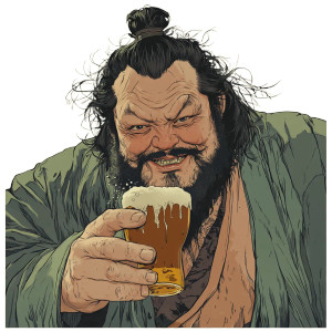 Drunken Master Beer Vinyl Car Decal Sticker – Waterproof & UV-Resistant 8"