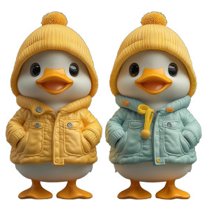 Chubby Dressed Duck Vinyl Car Decal Sticker – Waterproof & UV-Resistant 8" Chubby Dressed Duck Vinyl Car Decal Sticker – Waterproof & UV-Resistant 8"
