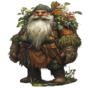 Mountain Druid Dwarf Vinyl Car Decal Sticker – Waterproof & UV-Resistant 8"