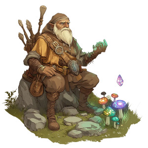 Fey Artificer Gnome Vinyl Car Decal Sticker – Waterproof & UV-Resistant 8"