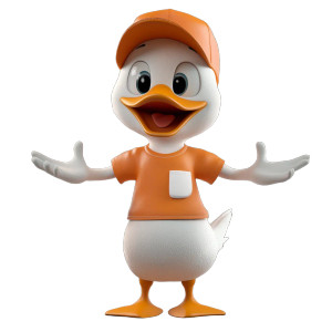 Pixar Style Duck Vinyl Car Decal Sticker – Waterproof & UV-Resistant 8" Pixar Style Duck Vinyl Car Decal Sticker – Waterproof & UV-Resistant 8"