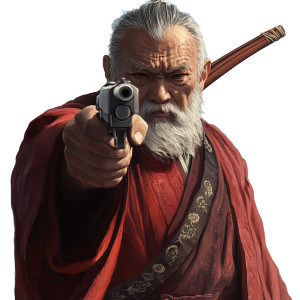 Iroh With Gun-Stick Vinyl Car Decal Sticker – Waterproof & UV-Resistant 8"