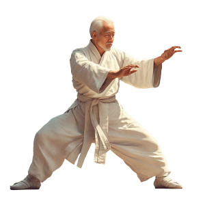 Tai Chi Elder Vinyl Car Decal Sticker – Waterproof & UV-Resistant 8"