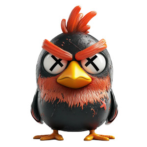 Angry Chicken Graffiti Vinyl Car Decal Sticker – Waterproof & UV-Resistant 8"