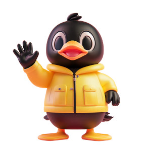 Cute Duck Toy V3 Vinyl Car Decal Sticker – Waterproof & UV-Resistant 8"