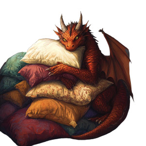 Smaug Hugs Pillow Vinyl Car Decal Sticker – Waterproof & UV-Resistant 8"