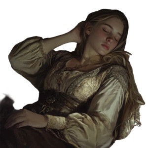Sleeping Medieval Woman Vinyl Car Decal Sticker – Waterproof & UV-Resistant 8" Sleeping Medieval Woman Vinyl Car Decal Sticker – Waterproof & UV-Resistant 8"