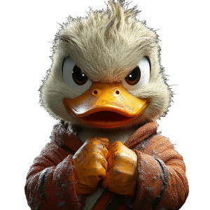 Cheeky Fight Duck Vinyl Car Decal Sticker – Waterproof & UV-Resistant 8"