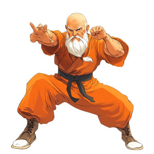 Kung-Fu Master Vinyl Car Decal Sticker – Waterproof & UV-Resistant 8"