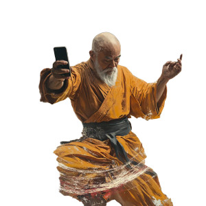 Monk Balancing Tai Chi Vinyl Car Decal Sticker – Waterproof & UV-Resistant 8"