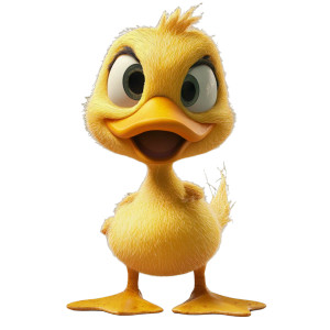 Pixar Duck Vinyl Car Decal Sticker – Waterproof & UV-Resistant 8"