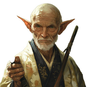 Samurai Wood Elf Vinyl Car Decal Sticker – Waterproof & UV-Resistant 8"