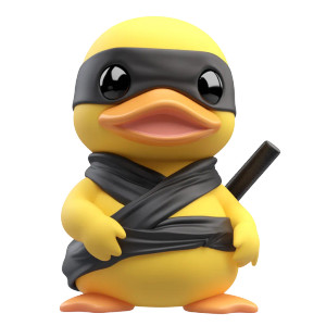 Ninja Rubber Ducky Vinyl Car Decal Sticker – Waterproof & UV-Resistant 8"