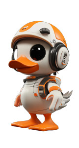 Pilot Duck Toy Vinyl Car Decal Sticker – Waterproof & UV-Resistant 8"