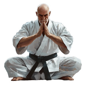 Wise Karate Sensei Vinyl Car Decal Sticker – Waterproof & UV-Resistant 8"