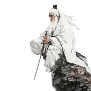 Taoist Sage Excalibur Vinyl Car Decal Sticker – Waterproof & UV-Resistant 8"