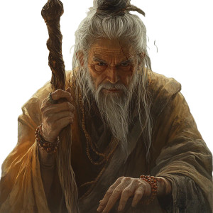 Ancient Wise Man Vinyl Car Decal Sticker – Waterproof & UV-Resistant 8"