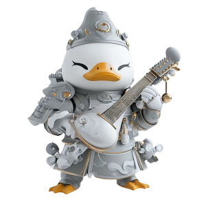 Mecha Buddhist Duck Vinyl Car Decal Sticker – Waterproof & UV-Resistant 8"