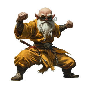 Gnome Monk Stance Vinyl Car Decal Sticker – Waterproof & UV-Resistant 8"