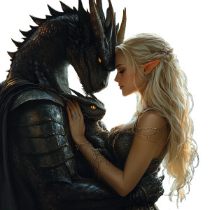 Pregnant Elf & Dragon V2 Vinyl Car Decal Sticker – Waterproof & UV-Resistant 8"