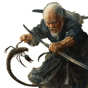 Samurai Vs Scorpion Vinyl Car Decal Sticker – Waterproof & UV-Resistant 8"