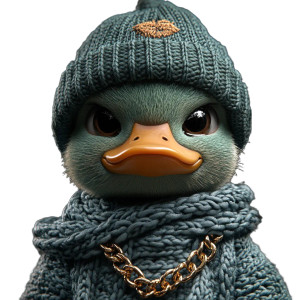 Green Duck Beanie Vinyl Car Decal Sticker – Waterproof & UV-Resistant 8"