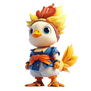 Cute Q-Version Chicken Vinyl Car Decal Sticker – Waterproof & UV-Resistant 8"