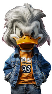 Angry Baby Duck Vinyl Car Decal Sticker – Waterproof & UV-Resistant 8"