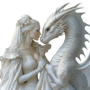 White Dragon Queens Vinyl Car Decal Sticker – Waterproof & UV-Resistant 8" White Dragon Queens Vinyl Car Decal Sticker – Waterproof & UV-Resistant 8"