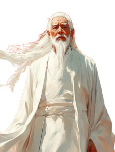 Elderly Hanfu Sage V2 Vinyl Car Decal Sticker – Waterproof & UV-Resistant 8"